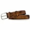 Irving -Belt In Full Grain Burnished Leather -Deals Guidomaggi Store 012