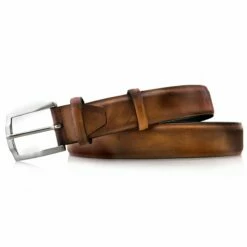 Irving -Belt In Full Grain Burnished Leather