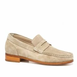 Kazakistan - Elevator Loafers In Suede Leather Up To 2.6 Inches