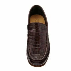Manama - Elevator Loafers In Woven Pattern Leather Up To 2.6 Inches