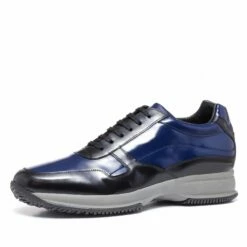 Bergen - Elevator Sneakers In Full Grain Leather From 2.4 To 4 Inches