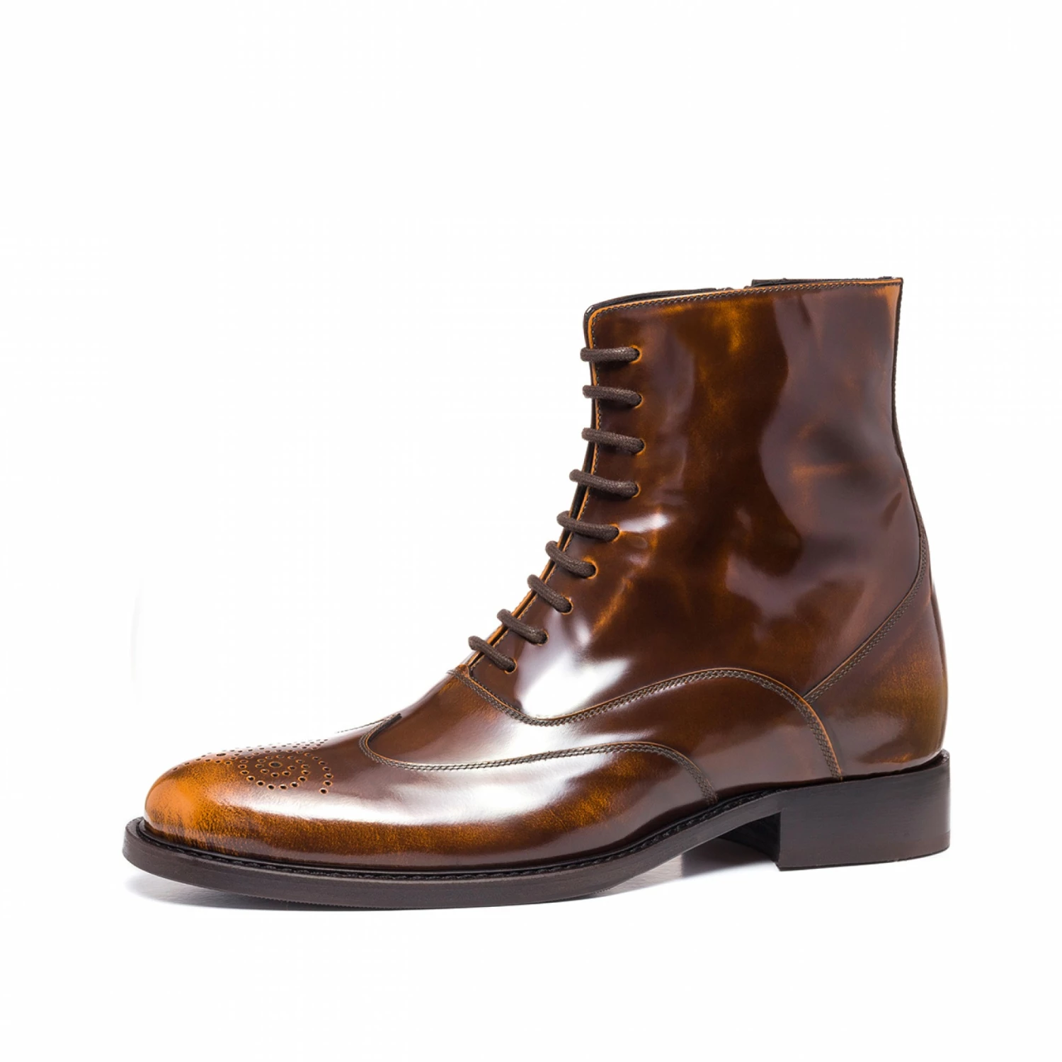 Idaho - Elevator Boots In Full Grain Leather From 2.4 To 4 Inches 3 Idaho - Elevator Boots In Full Grain Leather From 2.4 To 4 Inches