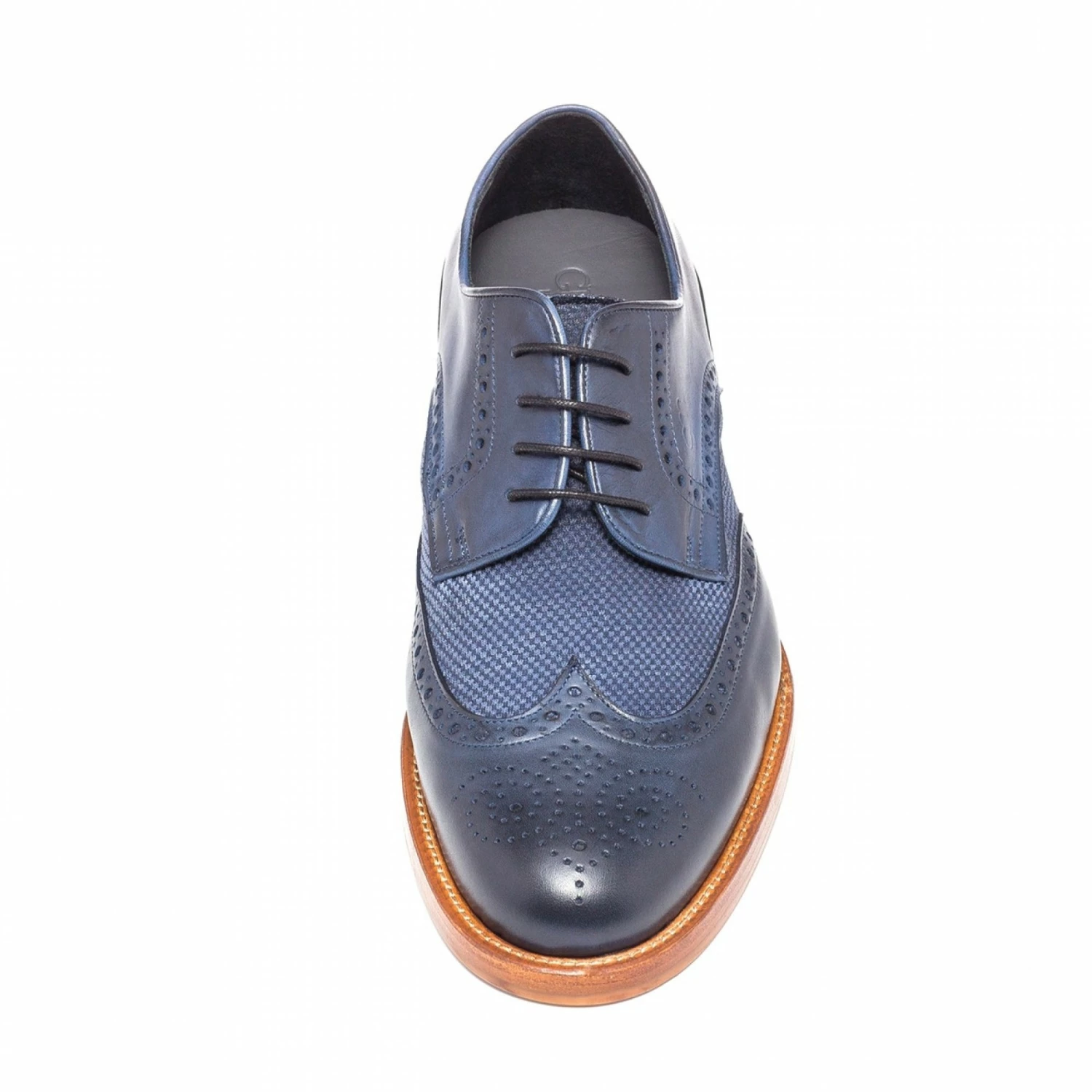 Hoxton - Elevator Shoes In Leather/fabric Mix From 2.4 To 3.1 Inches 6 Hoxton - Elevator Shoes In Leather/fabric Mix From 2.4 To 3.1 Inches - Image 4