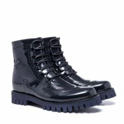 Brighton - Elevator Boots In Varnish Leather From 2.4 To 3.1 Inches -Deals Guidomaggi Store 5 copia48