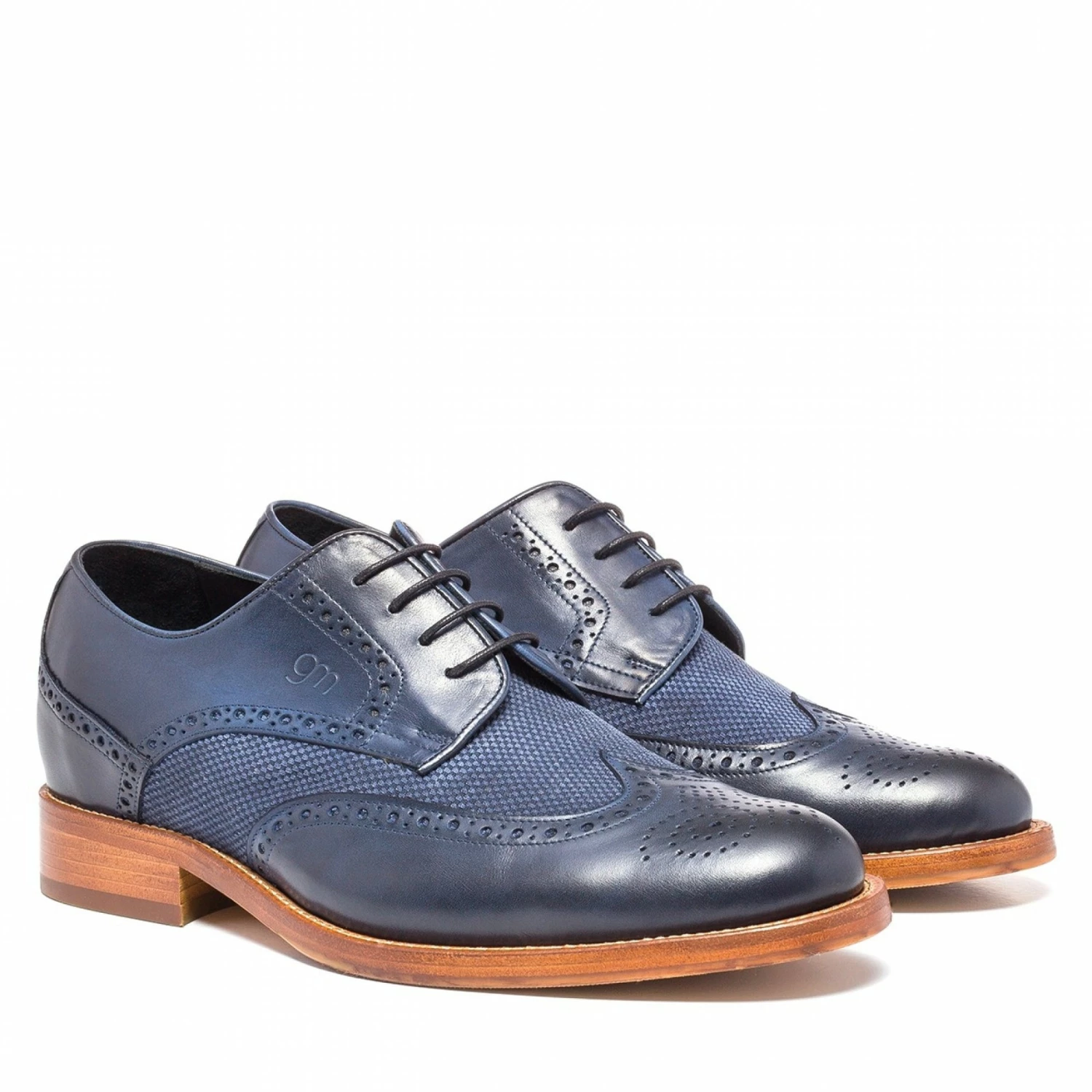 Hoxton - Elevator Shoes In Leather/fabric Mix From 2.4 To 3.1 Inches 7 Hoxton - Elevator Shoes In Leather/fabric Mix From 2.4 To 3.1 Inches - Image 5