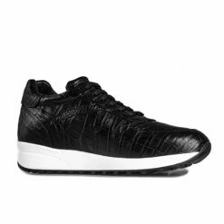 State Street - Elevator Sneakers In Crocodile Leather From 2.4 To 3.1 Inches -Deals Guidomaggi Store 5 1 6