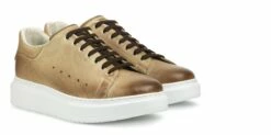 CURACAO - Elevator Sneakers In Full Grain Leather From 2.4 To 3.1 Inches