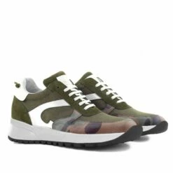 Alabama - Elevator Sneakers In Leather/fabric Mix From 2.4 To 3.1 Inches -Deals Guidomaggi Store alabama elevator sneakers