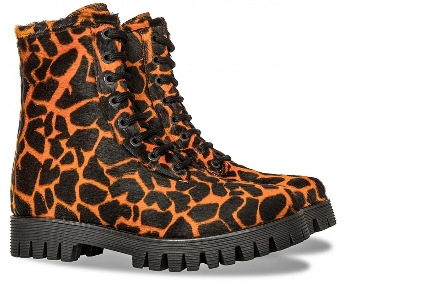 Orange Giraffe - Elevator Boots In Full Grain Leather From 2.4 To 4 Inches 3 Orange Giraffe - Elevator Boots In Full Grain Leather From 2.4 To 4 Inches