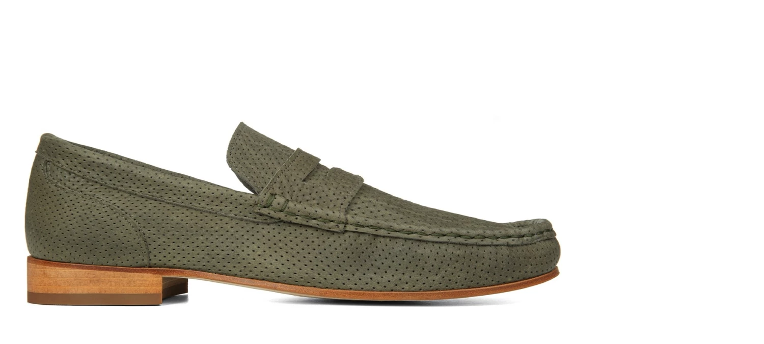 Recife - Elevator Loafers In Pierced Leather Up To 2.6 Inches 4 Recife - Elevator Loafers In Pierced Leather Up To 2.6 Inches - Image 2