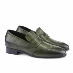 Brunei - Elevator Loafers In Full Grain Leather Up To 2.6 Inches -Deals Guidomaggi Store bespoke shoes