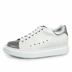 Silver Spring - Elevator Sneakers In Full Grain Leather From 2.4 To 3.1 Inches 9 Silver Spring - Elevator Sneakers In Full Grain Leather From 2.4 To 3.1 Inches -Deals Guidomaggi Store calzature rialzate 1