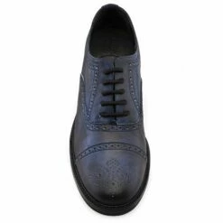 Catania - Elevator Shoes In Full Grain Leather From 2.4 To 3.1 Inches -Deals Guidomaggi Store catania blu front 2