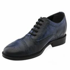 Catania - Elevator Shoes In Full Grain Leather From 2.4 To 3.1 Inches -Deals Guidomaggi Store catania blu int 2