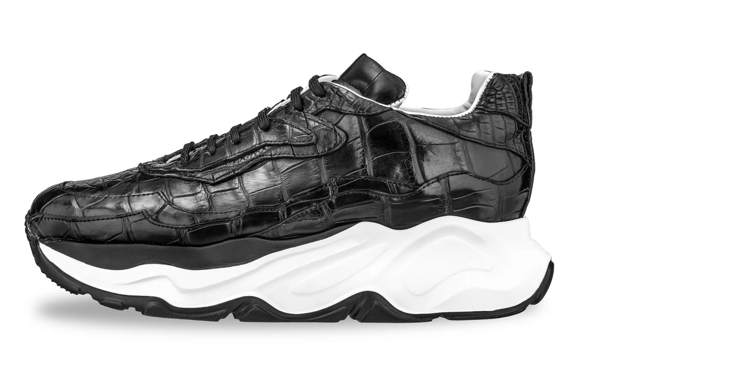 Giant Croco - Elevator Sneakers In Crocodile Leather From 2.4 To 4.3 Inches 5 Giant Croco - Elevator Sneakers In Crocodile Leather From 2.4 To 4.3 Inches - Image 3