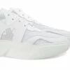 White Chocolate - Elevator Sneakers In Leather/fabric Mix From 2.4 To 4 Inches -Deals Guidomaggi Store chunky sneakers 72