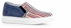 Copacabana - Elevator Slip-Ons In Leather/fabric Mix Up To 2.6 Inches -Deals Guidomaggi Store copacabana elevated shoes 2 1