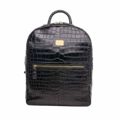 Black Diamond -Backpack In Crocodile Leather