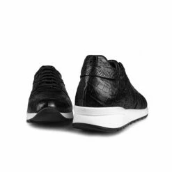 State Street - Elevator Sneakers In Crocodile Leather From 2.4 To 3.1 Inches -Deals Guidomaggi Store dem1 1 1