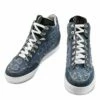 Denim - Elevator Sneakers In Leather/fabric Mix From 2.4 To 4 Inches -Deals Guidomaggi Store denim elevator shoes