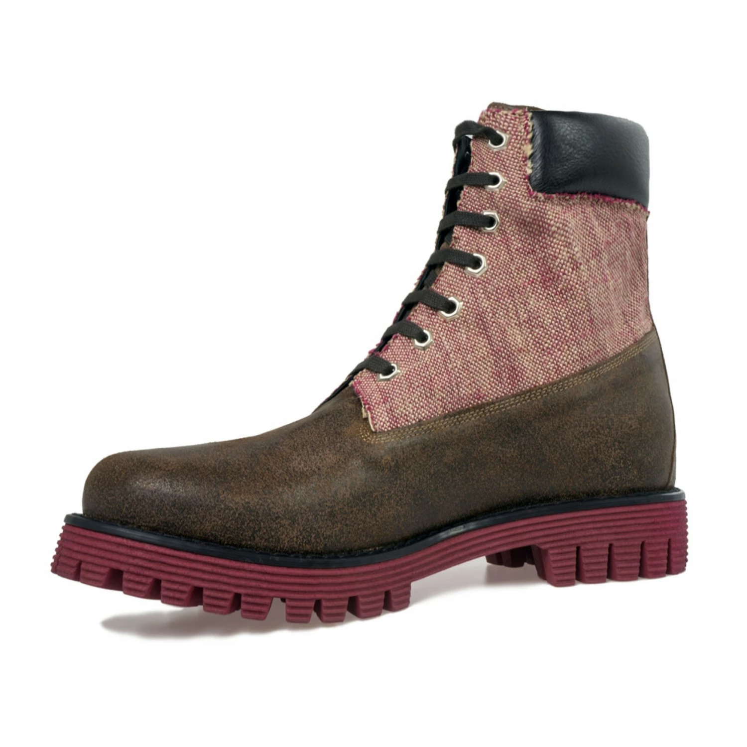 Drenthe - Elevator Boots In Leather/fabric Mix From 2.4 To 4 Inches 5 Drenthe - Elevator Boots In Leather/fabric Mix From 2.4 To 4 Inches - Image 3