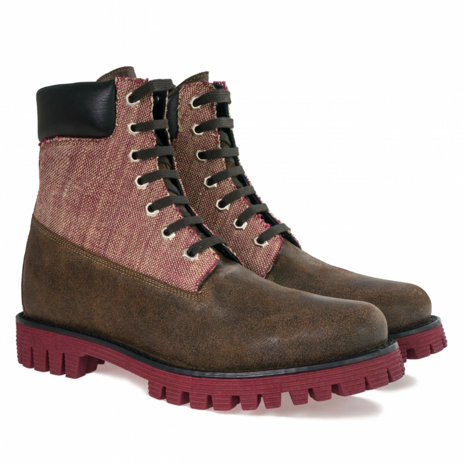 Drenthe - Elevator Boots In Leather/fabric Mix From 2.4 To 4 Inches 7 Drenthe - Elevator Boots In Leather/fabric Mix From 2.4 To 4 Inches - Image 5