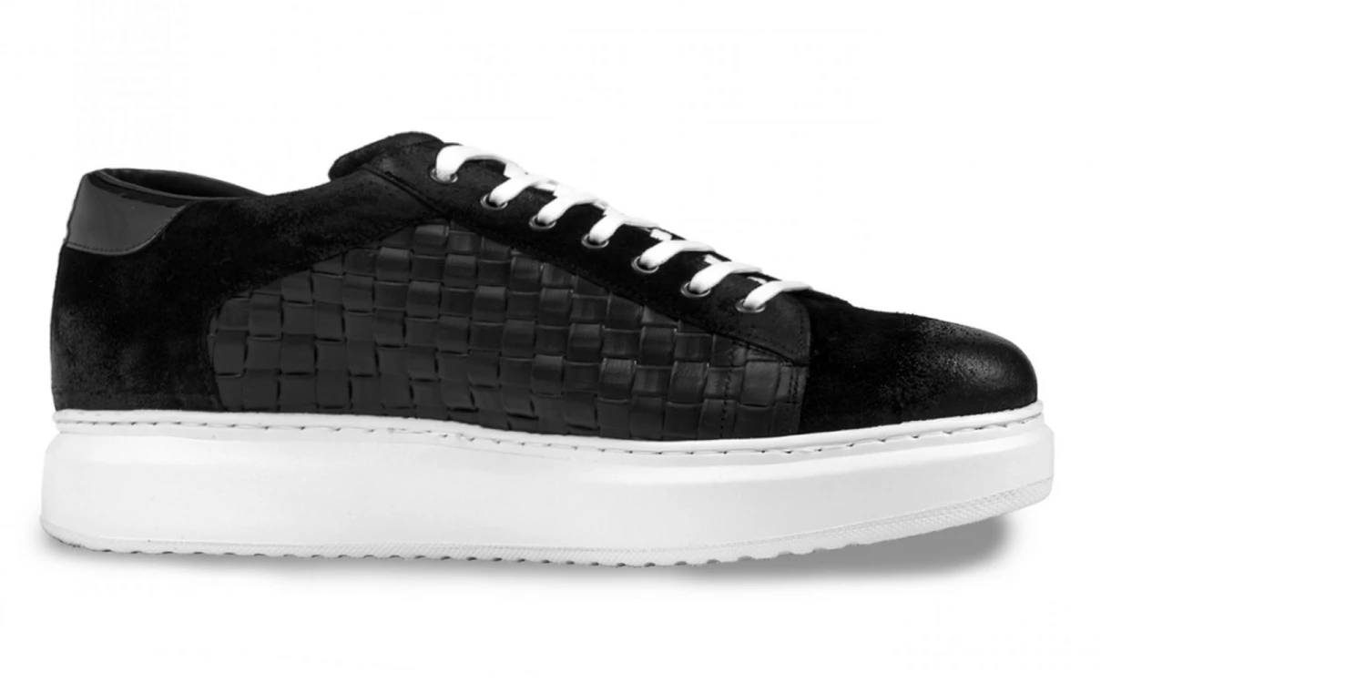 Dudley - Elevator Sneakers In Mix Of Leathers Up To 6 Cm 4 Dudley - Elevator Sneakers In Mix Of Leathers Up To 6 Cm - Image 2