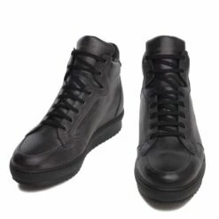 Bulgaria - Elevator Sneakers In Full Grain Leather From 2.4 To 4 Inches