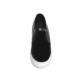 Santander - Elevator Slip-Ons In Leather/fabric Mix Up To 6 Cm 8 Santander - Elevator Slip-Ons In Leather/fabric Mix Up To 6 Cm -Deals Guidomaggi Store elevated shoes santander sneakers