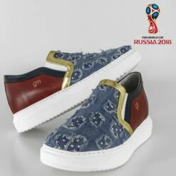 Mundial - Elevator Slip-Ons In Leather/fabric Mix Up To 2.6 Inches -Deals Guidomaggi Store elevated slipon mundial7