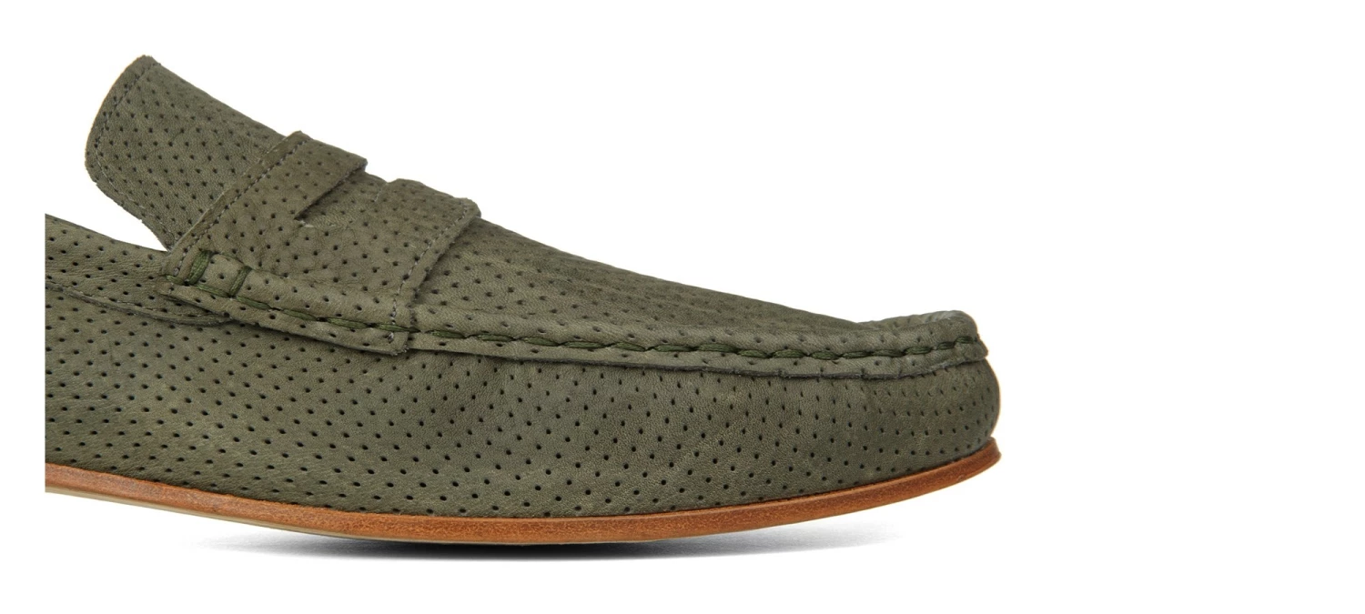 Recife - Elevator Loafers In Pierced Leather Up To 2.6 Inches 7 Recife - Elevator Loafers In Pierced Leather Up To 2.6 Inches - Image 5