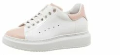 Pink Beach - Elevator Sneakers In Full Grain Leather From 2.4 To 3.1 Inches -Deals Guidomaggi Store elevated sneakers 3 2
