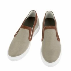 Boca Raton - Elevator Slip-Ons In Leather/fabric Mix Up To 6 Cm