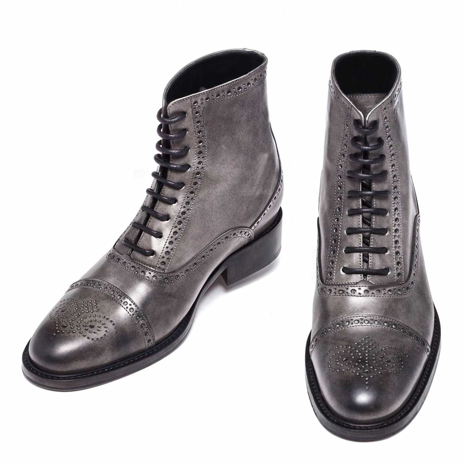 Brickell - Elevator Boots In Full Grain Leather From 2.4 To 4 Inches 3 Brickell - Elevator Boots In Full Grain Leather From 2.4 To 4 Inches