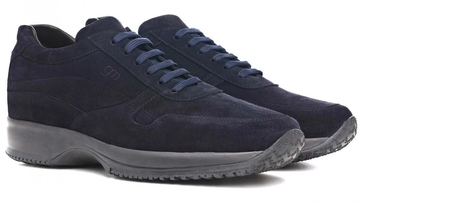 Bruges - Elevator Sneakers In Suede Leather From 2.4 To 4 Inches 3 Bruges - Elevator Sneakers In Suede Leather From 2.4 To 4 Inches