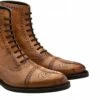 Cognac - Elevator Boots In Full Grain Leather From 2.4 To 4 Inches -Deals Guidomaggi Store elevator boots 1 6 8