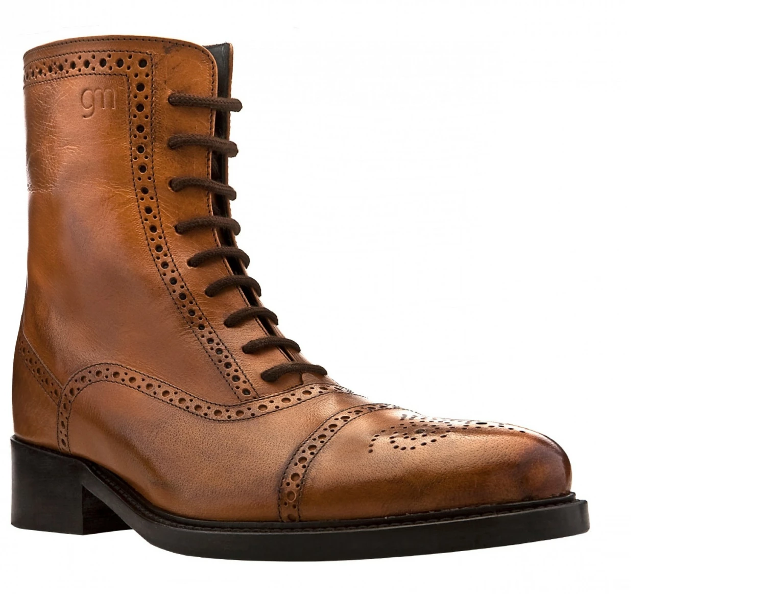 Cognac - Elevator Boots In Full Grain Leather From 2.4 To 4 Inches 4 Cognac - Elevator Boots In Full Grain Leather From 2.4 To 4 Inches - Image 2