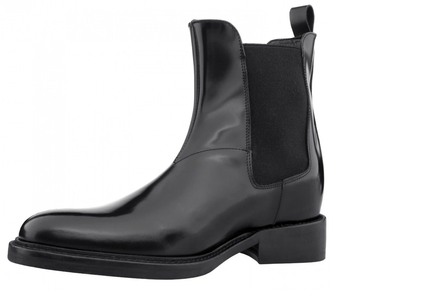 Chelsea Black W - Elevator Boots In Brushed Leather From 2.4 To 3.1 Inches 4 Chelsea Black W - Elevator Boots In Brushed Leather From 2.4 To 3.1 Inches - Image 2