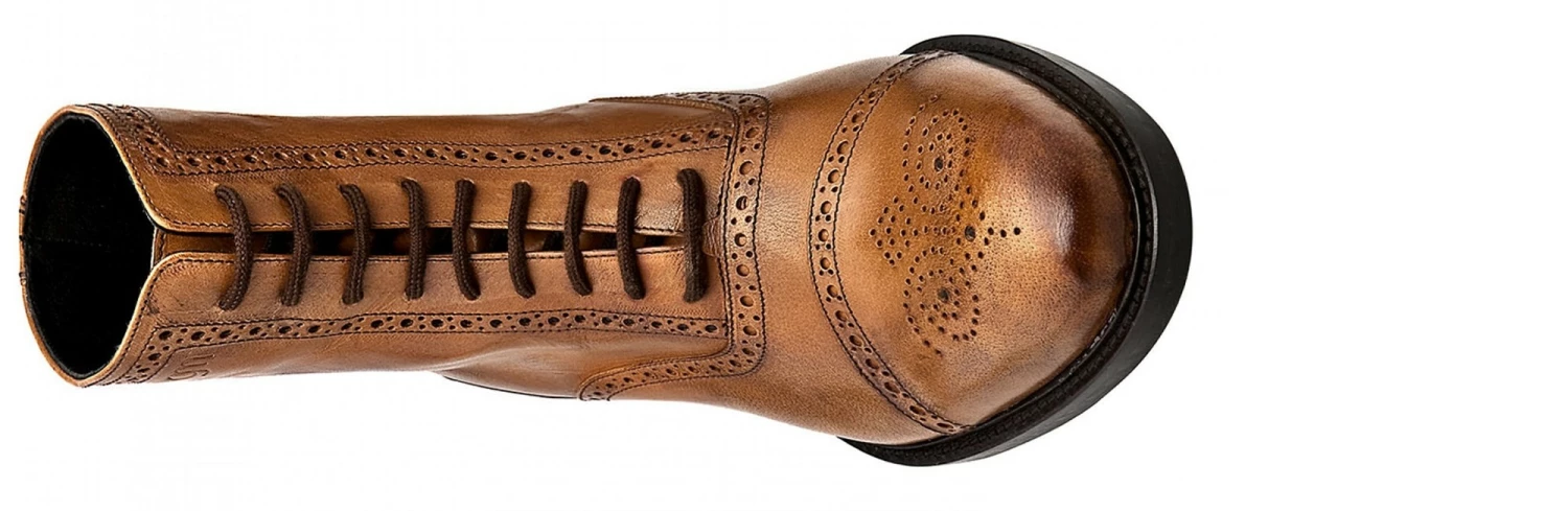 Cognac - Elevator Boots In Full Grain Leather From 2.4 To 4 Inches 6 Cognac - Elevator Boots In Full Grain Leather From 2.4 To 4 Inches - Image 4