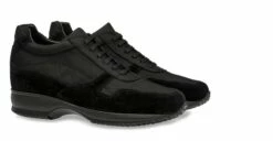 Zara - Elevator Sneakers In Leather/fabric Mix From 2.4 To 3.1 Inches