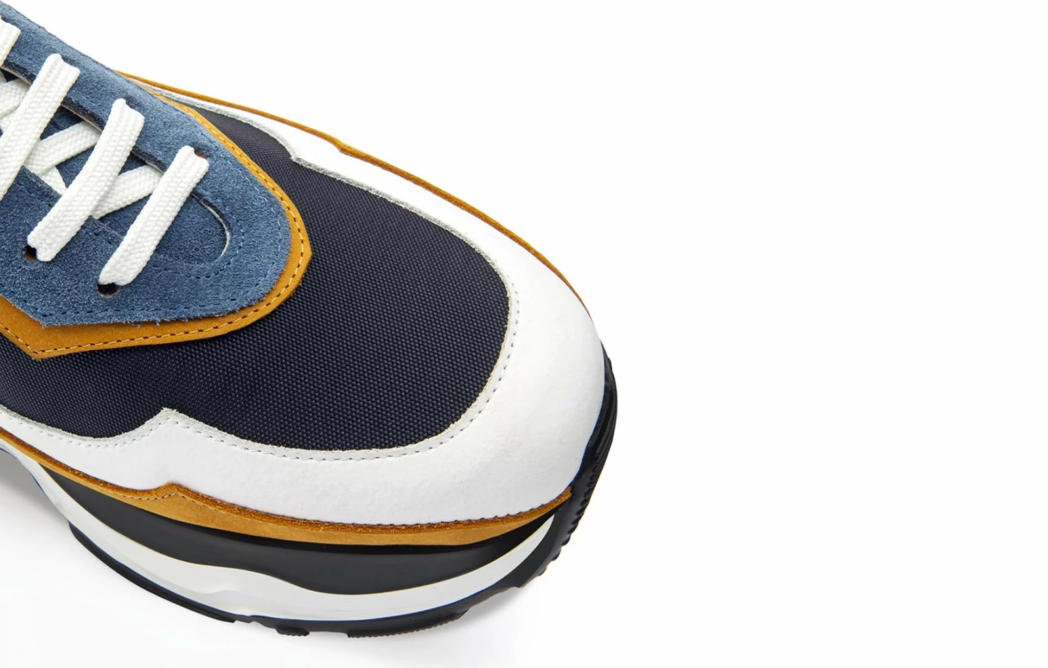 Giant Piranha - Elevator Sneakers In Leather/fabric Mix From 2.4 To 4.3 Inches 7 Giant Piranha - Elevator Sneakers In Leather/fabric Mix From 2.4 To 4.3 Inches - Image 5