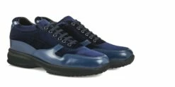 Anvers - Elevator Sneakers In Leather/fabric Mix From 2.4 To 4 Inches
