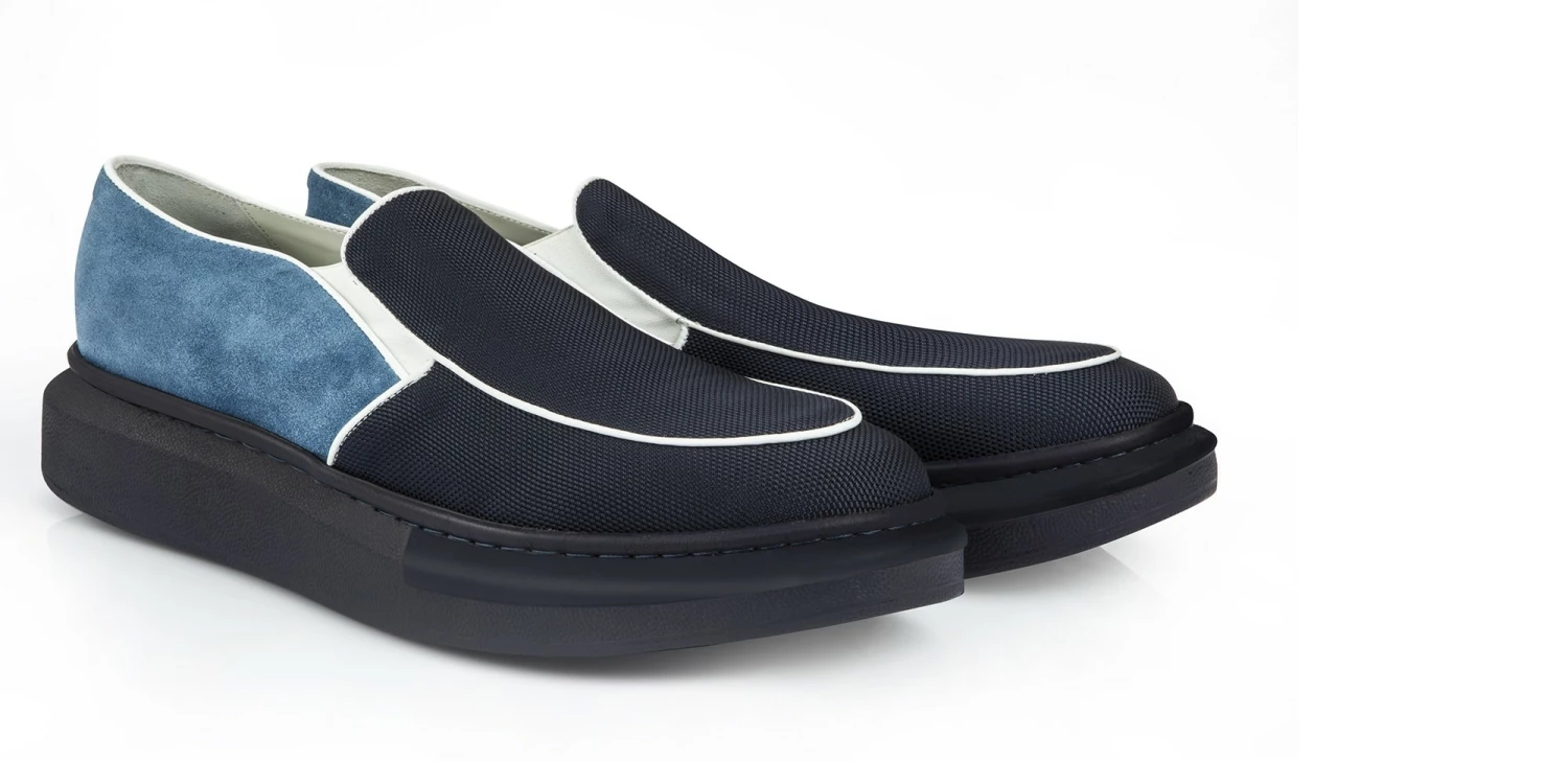 Molokai - Elevator Slip-Ons In Leather/fabric Mix Up To 2.4 Inches 3 Molokai - Elevator Slip-Ons In Leather/fabric Mix Up To 2.4 Inches