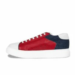 Karpathos - Elevator Sneakers In Leather/Fabric From 2.4 To 3.1 Inches -Deals Guidomaggi Store elevator shoes 36 3