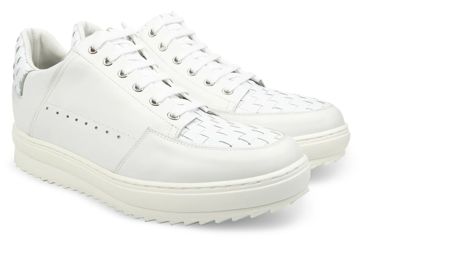 CAP BLANC - Elevator Sneakers In Mix Of Leathers From 2.4 To 3.1 Inches 3 CAP BLANC - Elevator Sneakers In Mix Of Leathers From 2.4 To 3.1 Inches