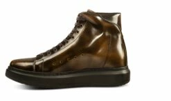 Juneau - Elevator Sneakers In Brushed Leather From 2.4 To 3.1 Inches -Deals Guidomaggi Store elevator sneakers 112