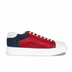 Karpathos - Elevator Sneakers In Leather/Fabric From 2.4 To 3.1 Inches -Deals Guidomaggi Store elevator sneakers 13 3