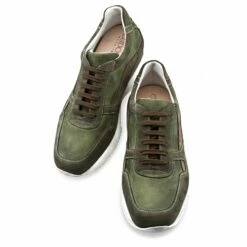 Singapore W - Elevator Sneakers In Suede Leather From 2.4 To 4 Inches