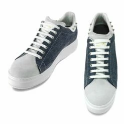 Ballard - Elevator Sneakers In Leather/fabric Mix From 2.4 To 3.1 Inches