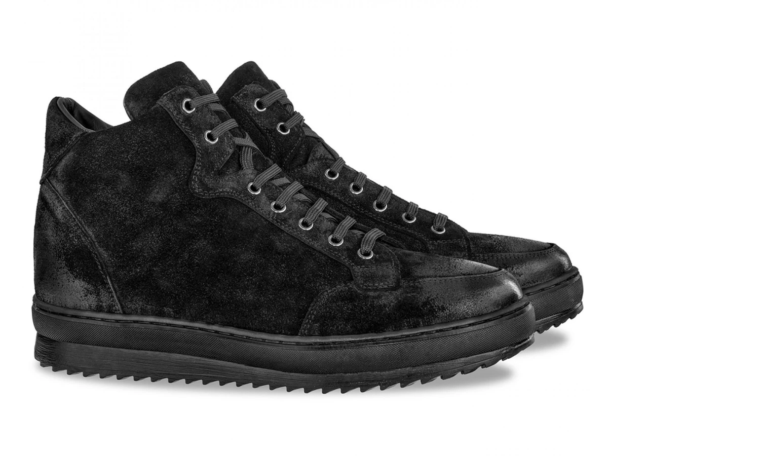 Gotham - Elevator Sneakers In Suede Leather From 2.4 To 4 Inches 3 Gotham - Elevator Sneakers In Suede Leather From 2.4 To 4 Inches